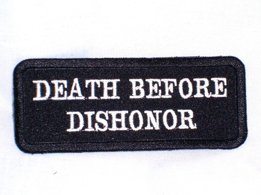 DEATH BEFORE DISHONOR    Biker Vest Patch