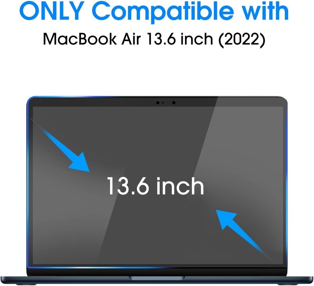 Bubble-Free Installation Tempered Glass Screen Protector for MacBook Air 13.6"