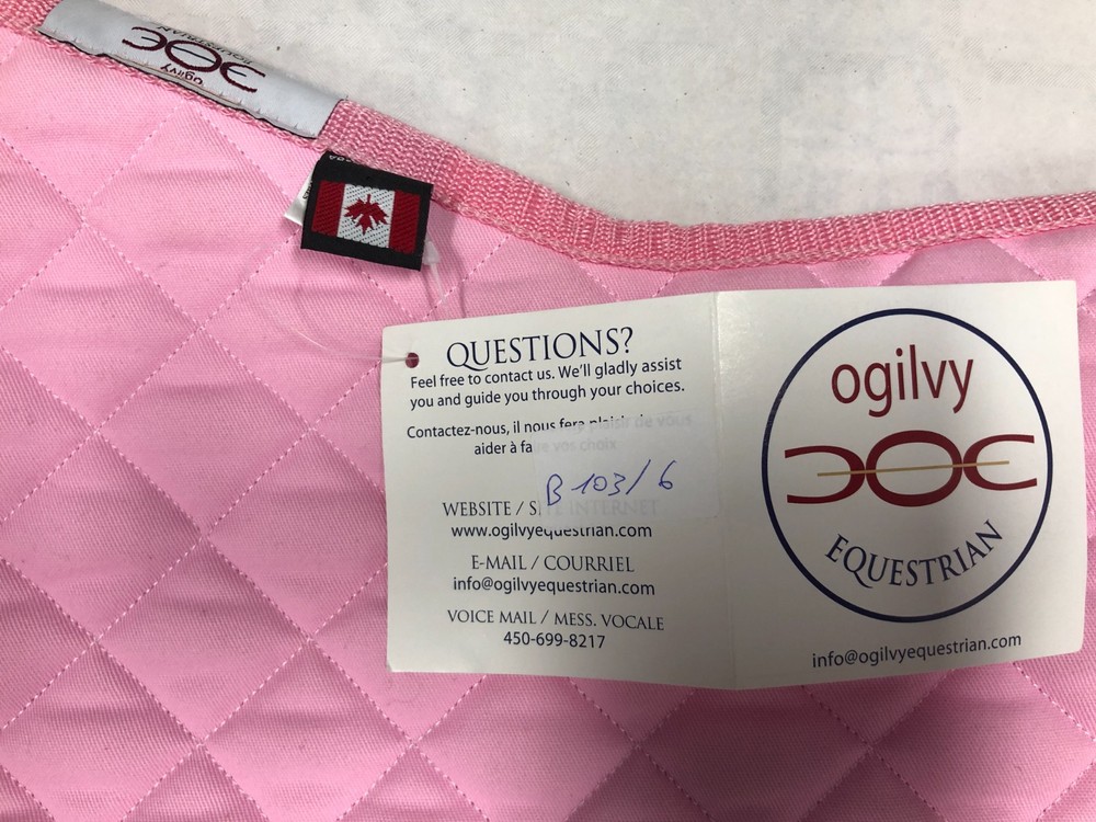 Ogilvy Jump Saddle Pad Pink Size S/P New