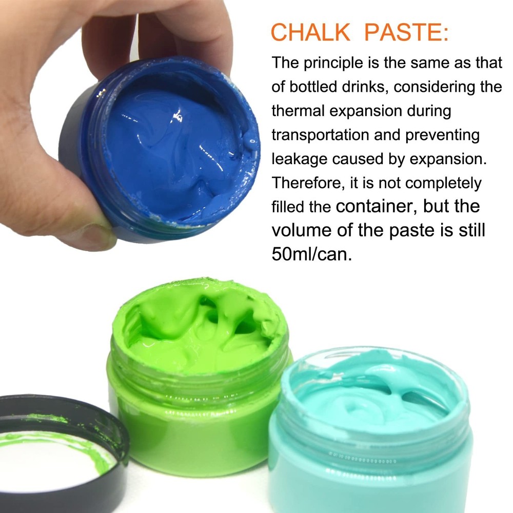 8-Color Chalk Paste Paint Set ，Chalk Ink Paste for Silk Screen Stencils,