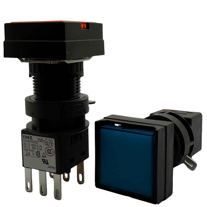 IDEC HA-C10 Square Lighted Button Switch 16MM 24V 1A1B