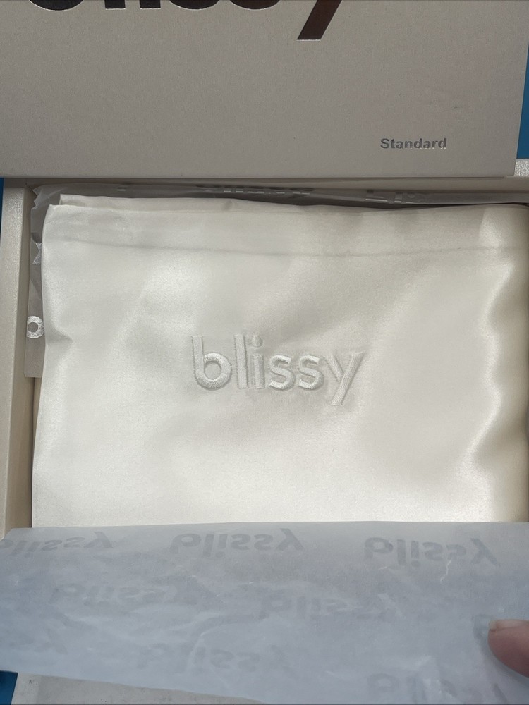 Blissy 100% Mulberry Silk ONE STANDARD Pillowcase White