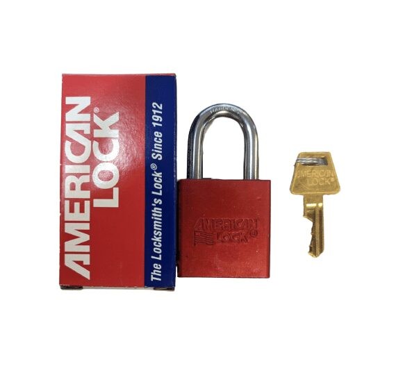American Lock KD Red Padlock Keyed Different A1205RED