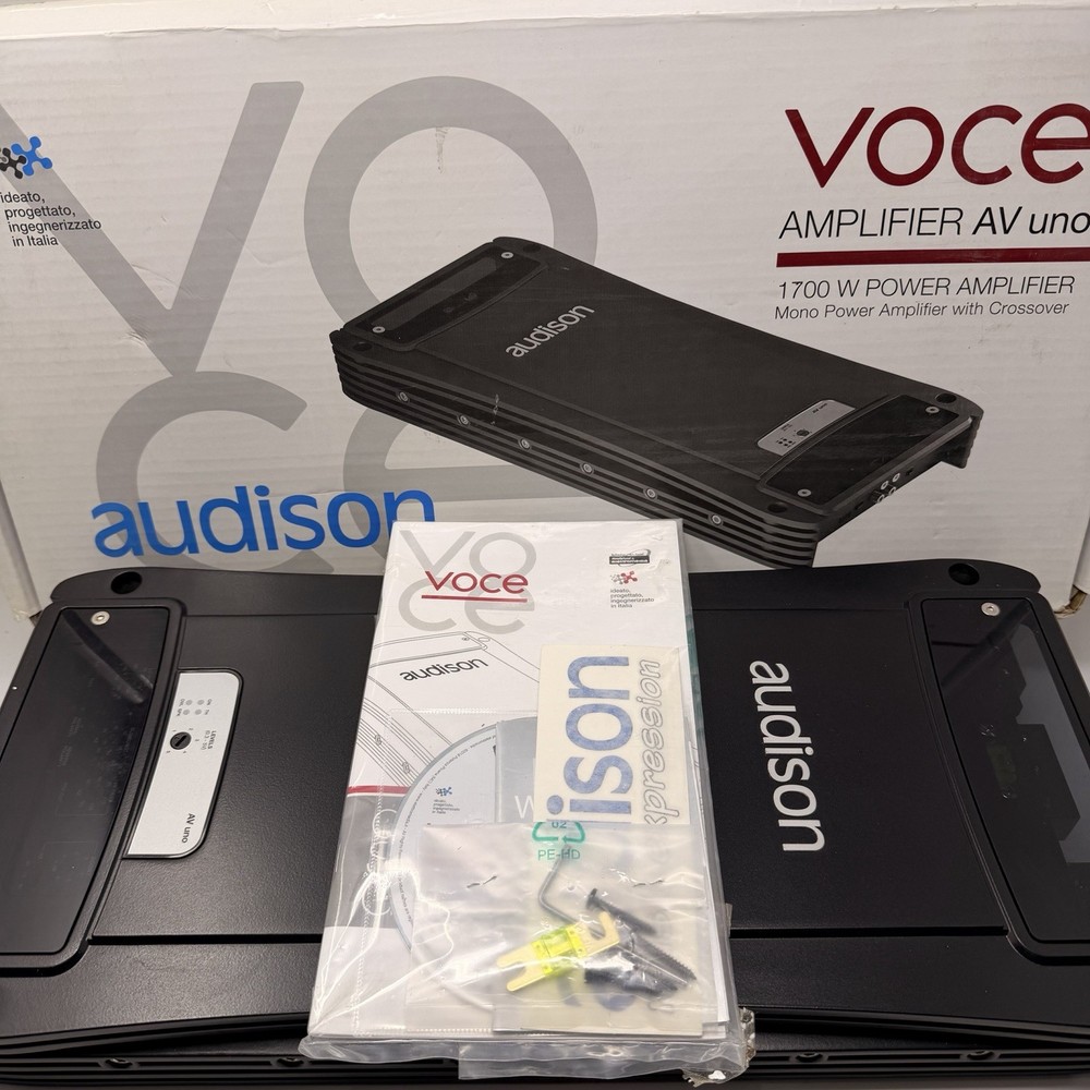 Audison AV uno Amplifier | 1300 W | 1 x 1700 W @ 1ohm | AB-class | TESTED!