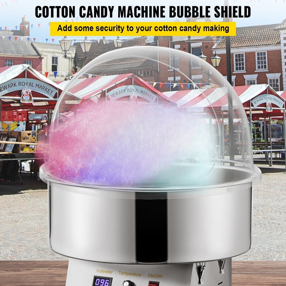 Durable 20.5in Transparent Bubble Shield for Sugar Cone Machine