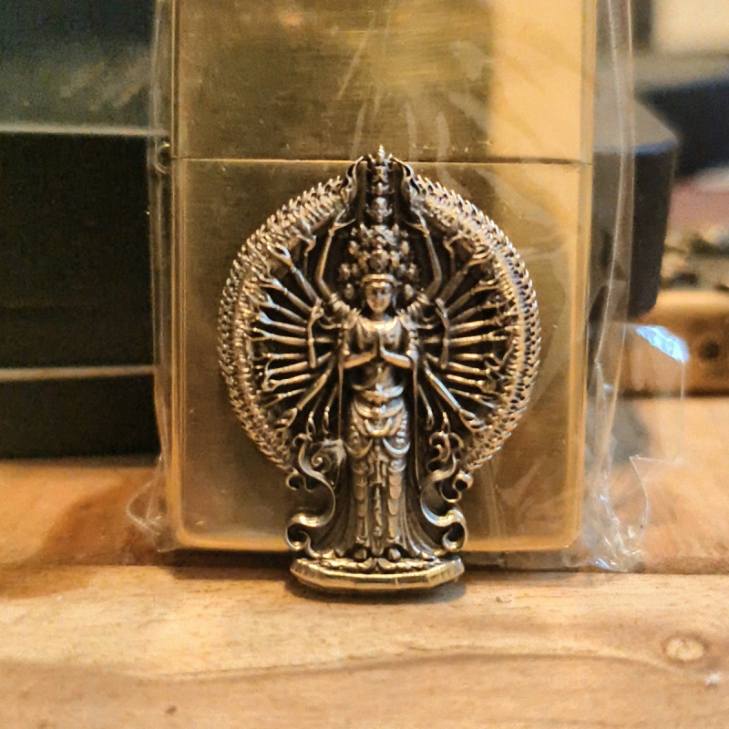 Premium Quality Thousand-Armed Guanyin Pure Copper Seal Does Not Include Lighter