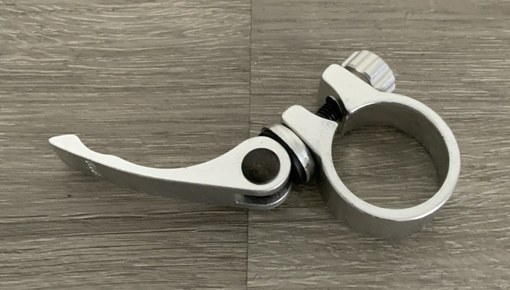 NL QUICK RELEASE SEAT POST COLLAR 34 MM  SILVER 46 GRAMS
