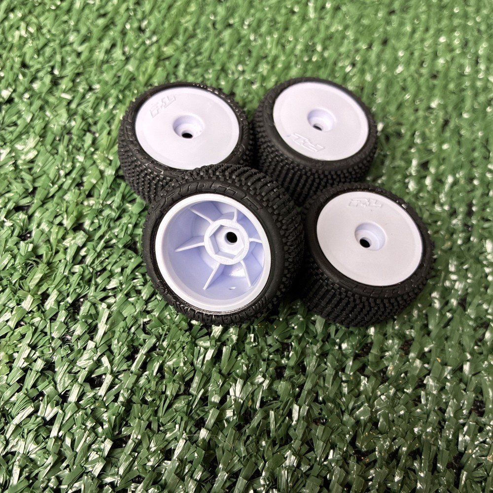 Losi Micro-T Tires Wheels White Mounted