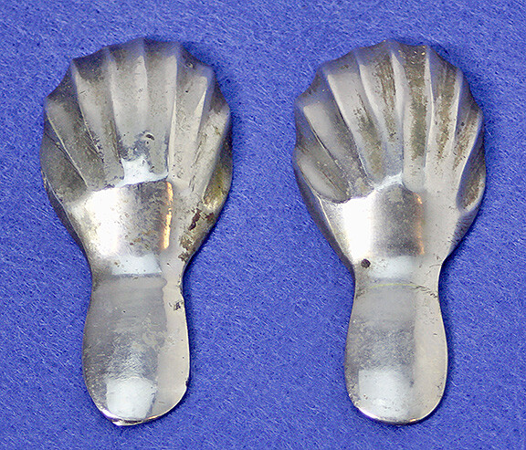 Two (2) German Silver Caddy Spoons