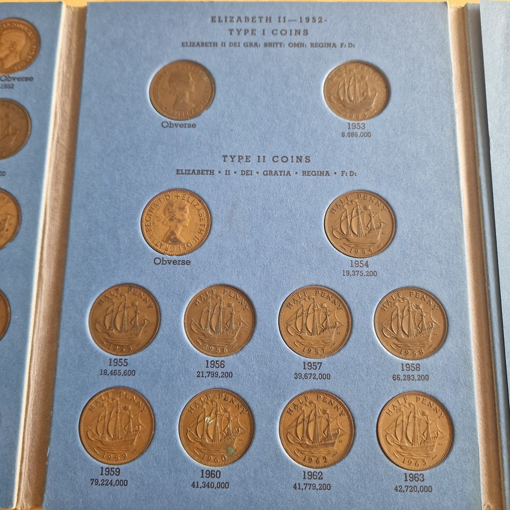 Whitman Folder 1937-67 Complete Halfpennies