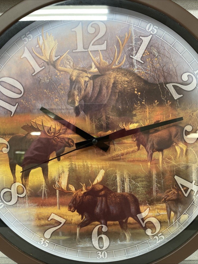 “ Moose Collage” Precision Quartz Movement Clock - New