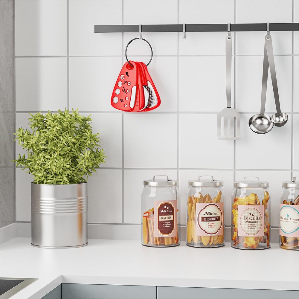 Pisol Kitchen Unique Gadgets Set 6 Pieces, Space Saving, Cheese M, Red