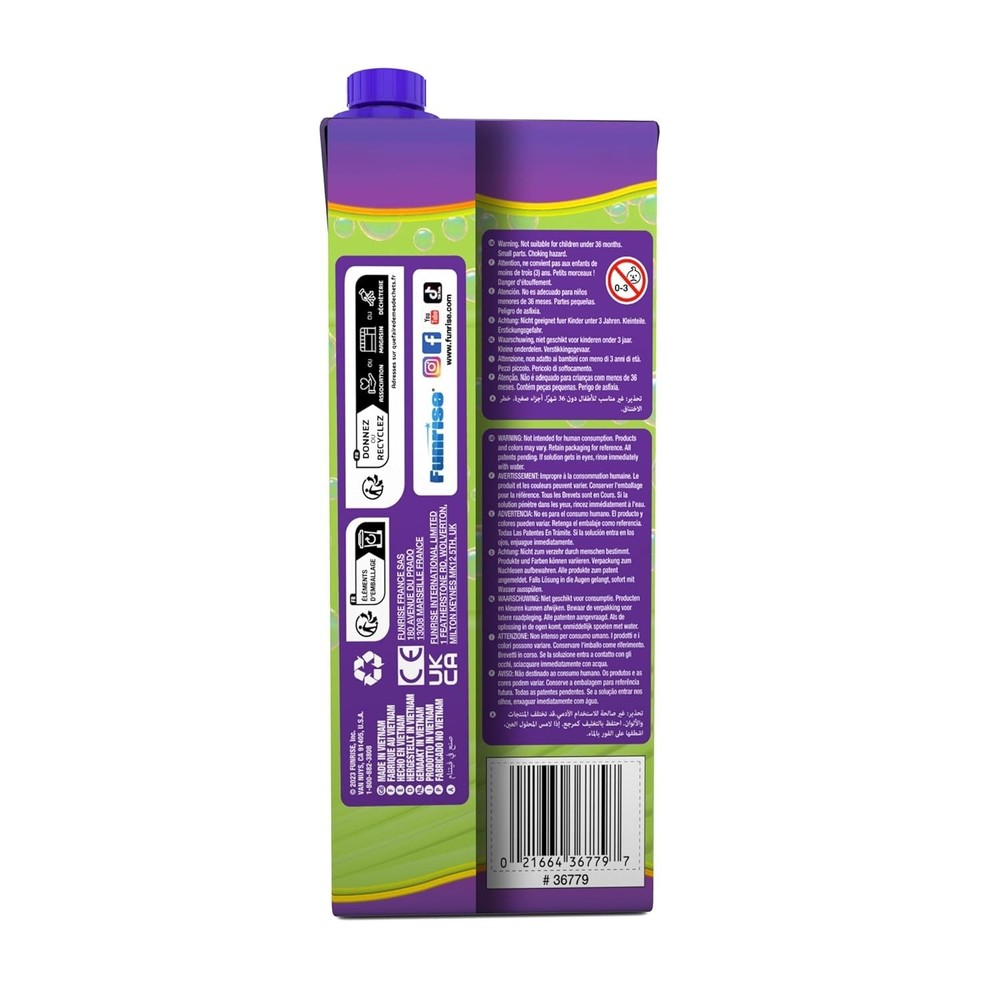 Bubbles Bubble Solution 1L - Giant, Vibrant, Safe Bubbles with Eco-Friendly...