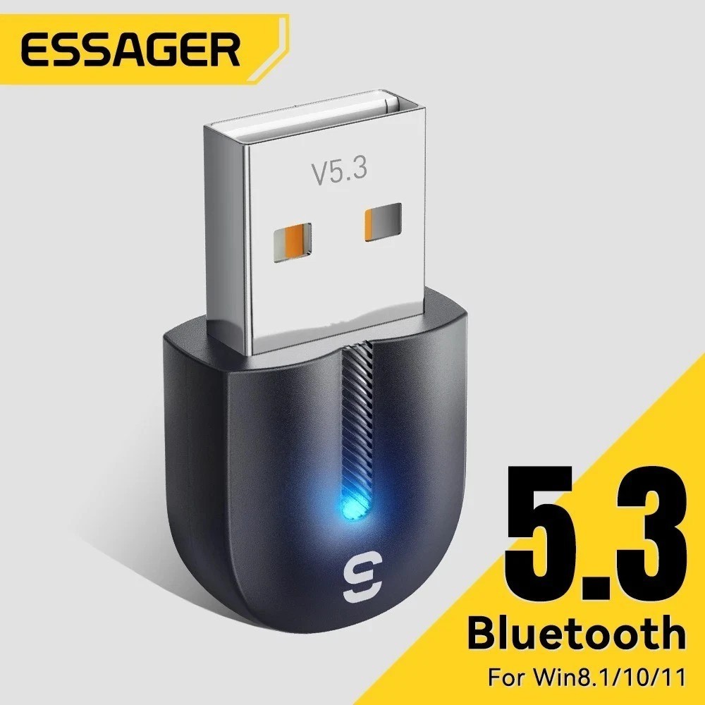 USB Bluetooth 5.3 Adapter Aux Audio Receiver Transmitter For PC Speaker Laptop