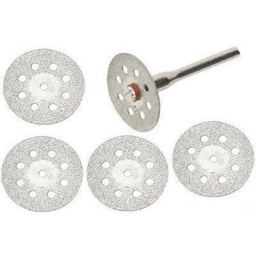 6 Piece 1/8" Shank Diamond Cutting Discs