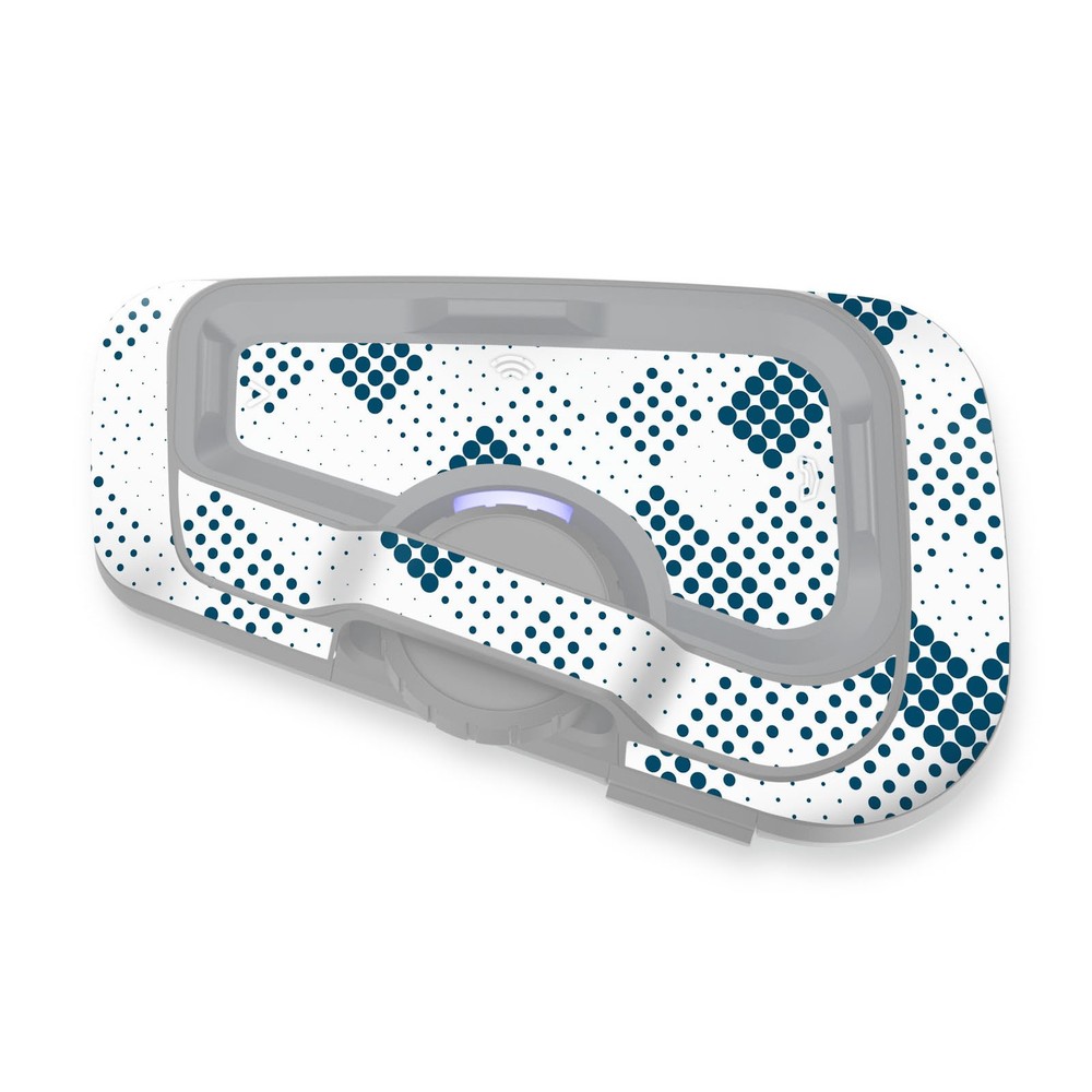 For CARDO Freecom 4X 2X Headsets Protective Wrap Sticker x2 Blue Circle Array