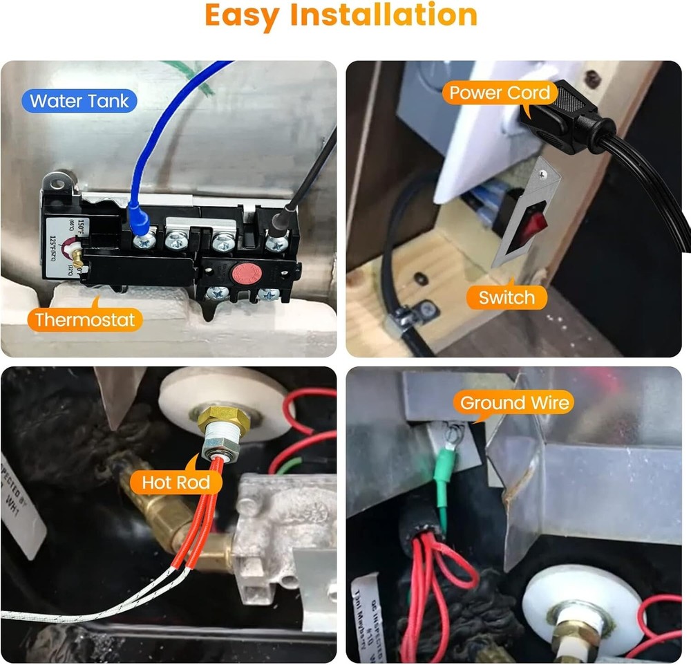 RV Hot Water Hybrid Heat Kit with 304 Stainless Steel Heating Rod for Efficient