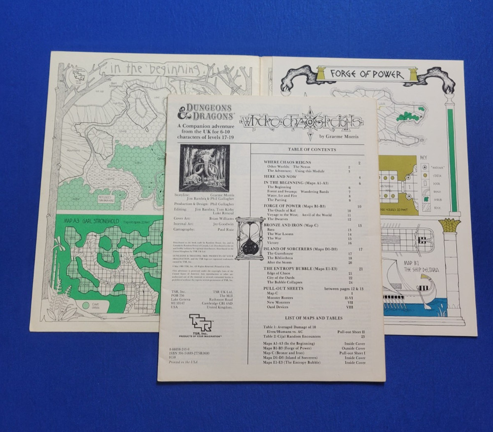 Where Chaos Reigns Adventure Module - Dungeons and Dragons CM6