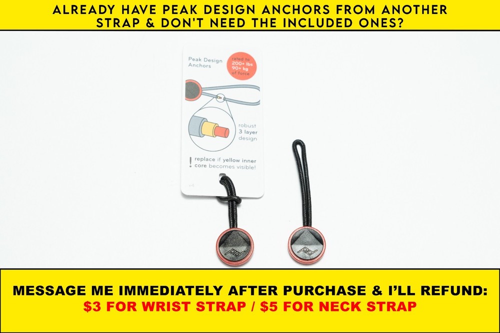 Utility Dual Adjustable Camera Strap Quick Mount & Peak Design Anchors
