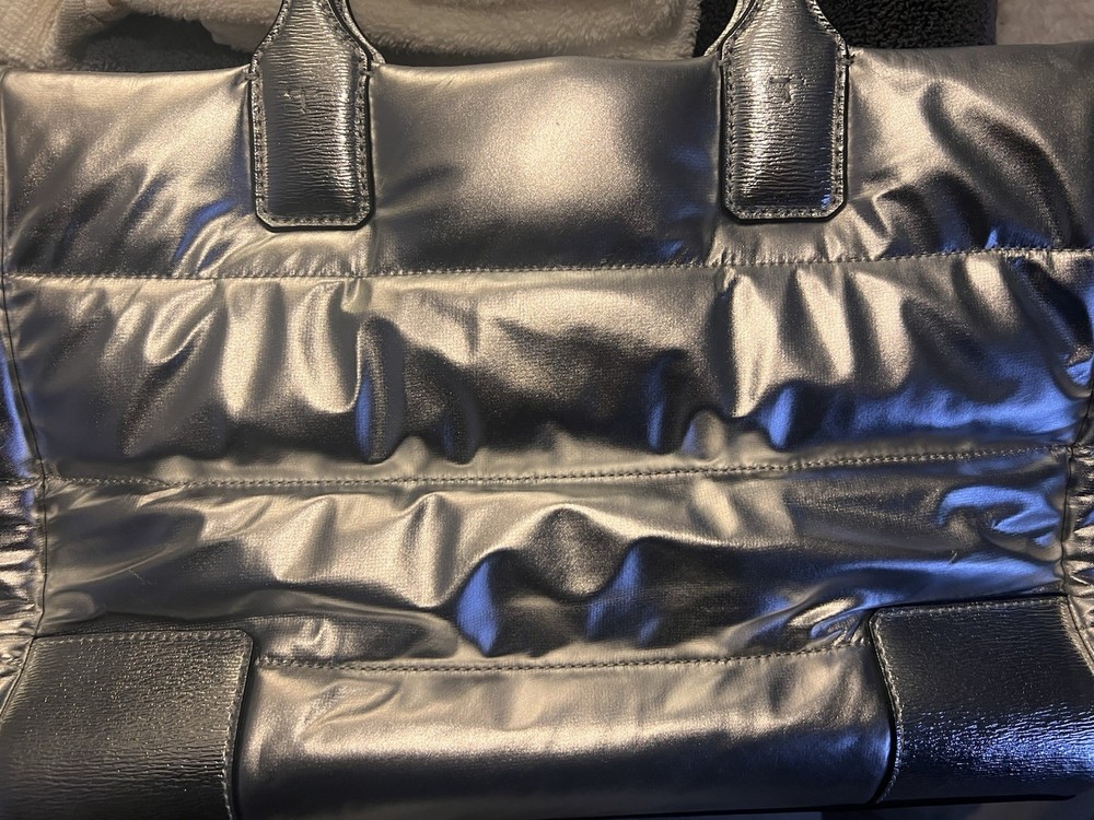 Tory Burch Metallic Puffer Weekender Bag