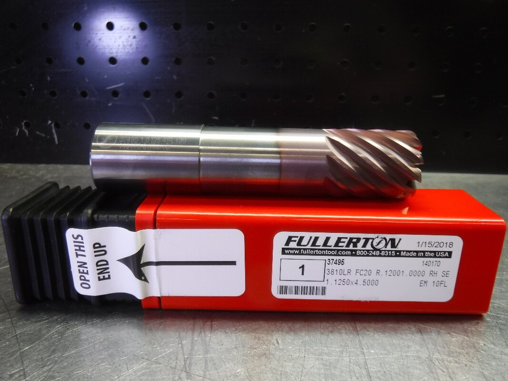 Fullerton Tool 1" Solid Carbide Endmill 10 Flute 37495 (LOC1512)