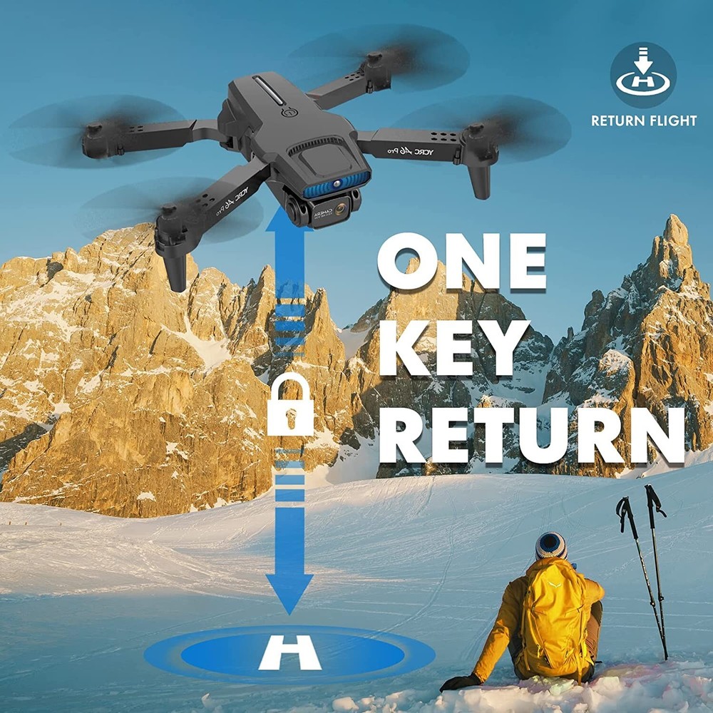 Drone with Camera for Adults Foldable RC Quadcopter with App Control Auto Return