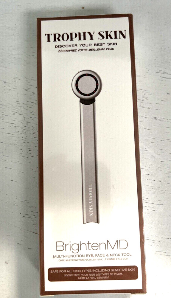 Trophy Skin Brighten MD Multi-Function Eye Face & Neck Tool New