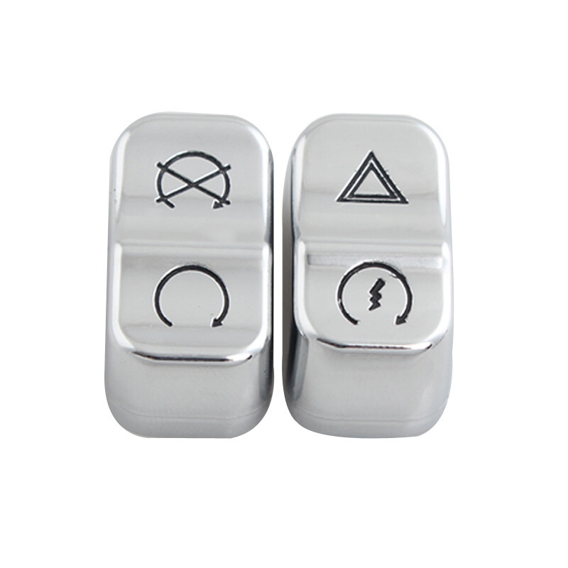13PC Hand Control Switch Housing Button Cover Cap Kit Chrome for Harley Touring