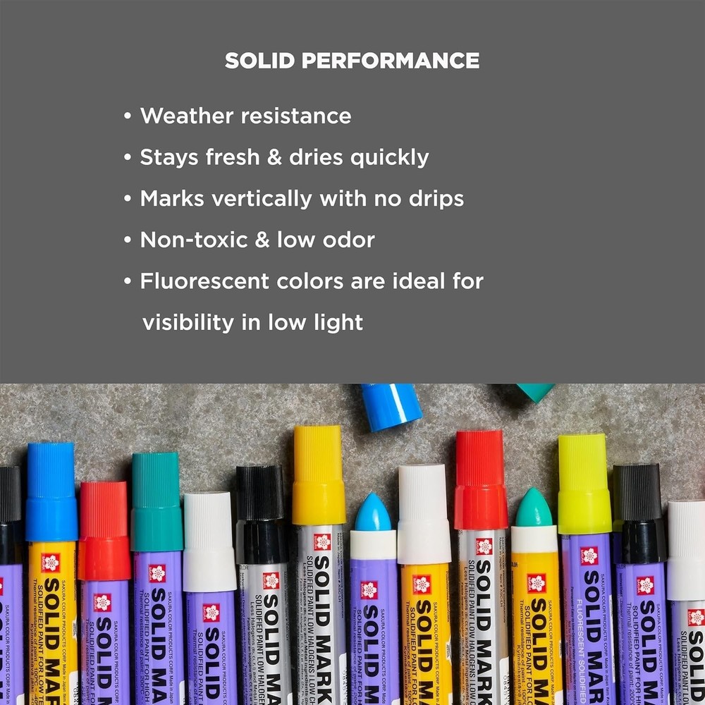 Sakura Solid Paint Marker - Fluorescent Pink - 1-Pack - Permanent Waterproof ...