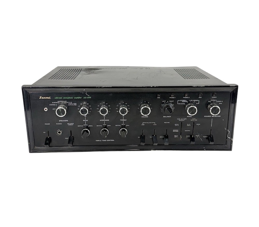 Vintage 1970s Sansui AU-999 Solid State Integrated Stereo Amplifier - WORK/READ