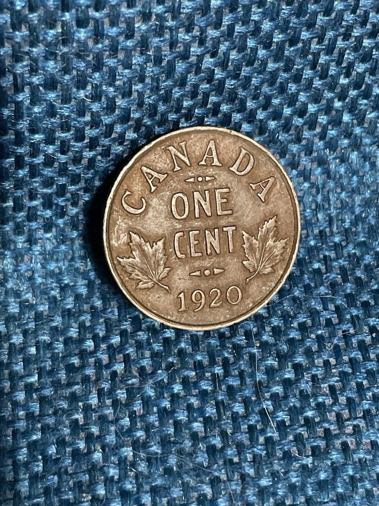 1920 CANADA ONE 1 CENT COIN VF