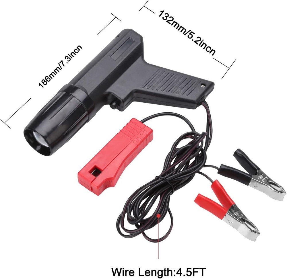 Ignition Timing Light Automotive Engine Ignition Inductive Timing Light Gun 12V