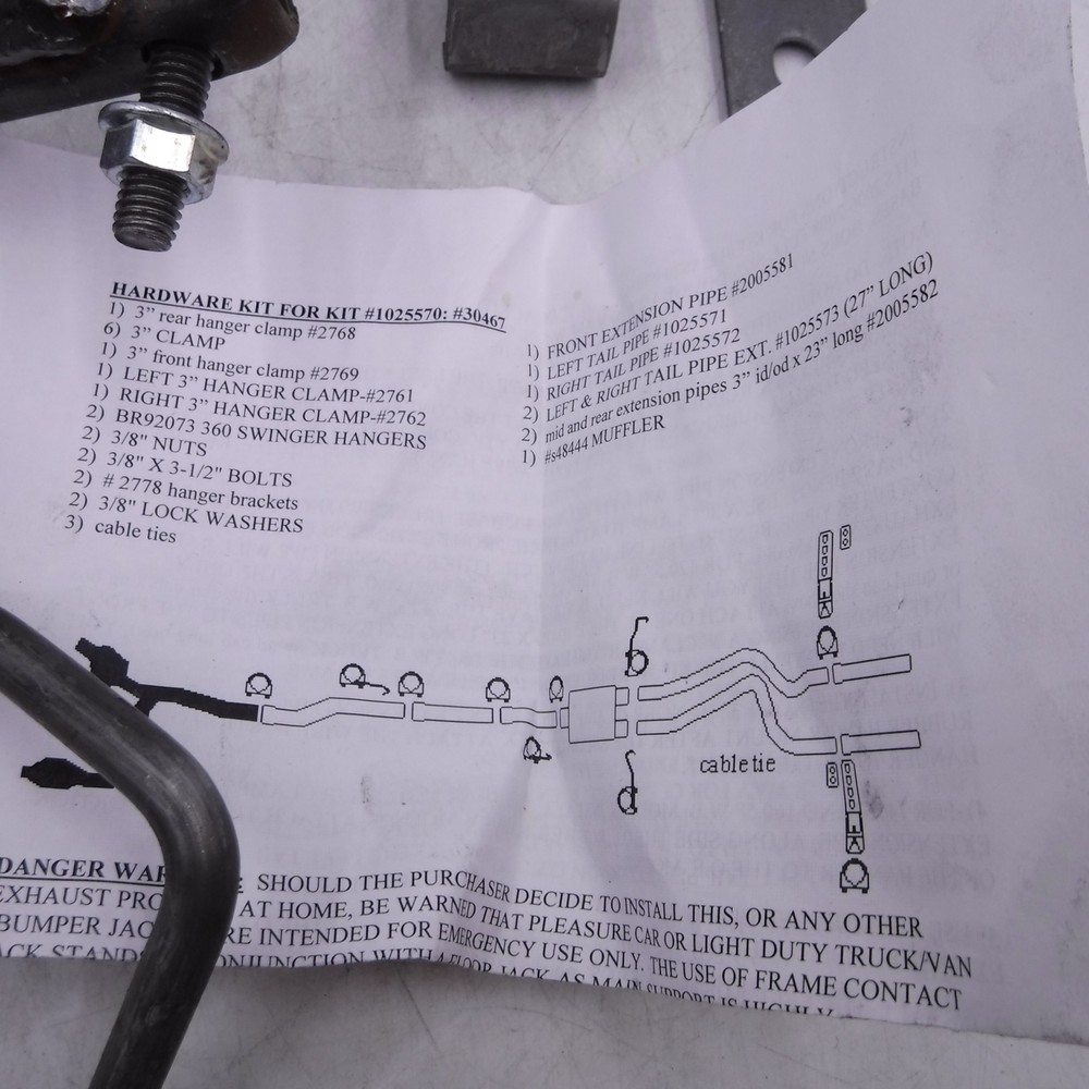 JEGS 30467 Cat-Back Exhaust System BRACKETS ONLY