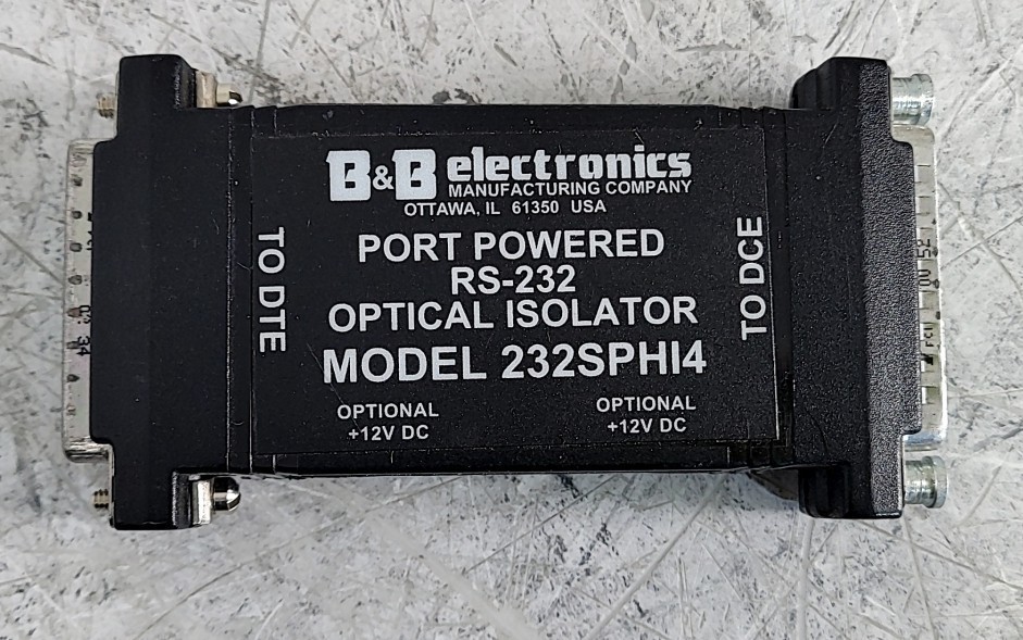 B&B ELECTRONICS 232SPHI4 Port Powered Optical Isolator RS-232 SEE NOTES