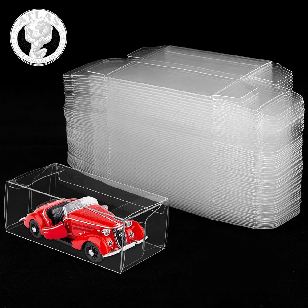 120 PCS 1/64 Display Case for Model Car,Clear Display Case,Storage Display Case,