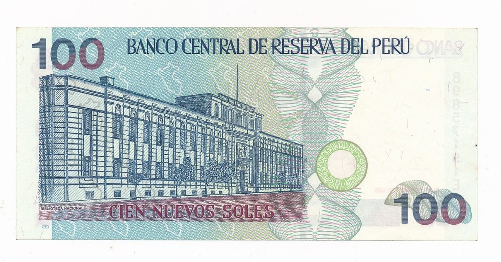 PERU 100 Soles 2006 P. 181 Unc Note; Jorge Basadre Grohmann