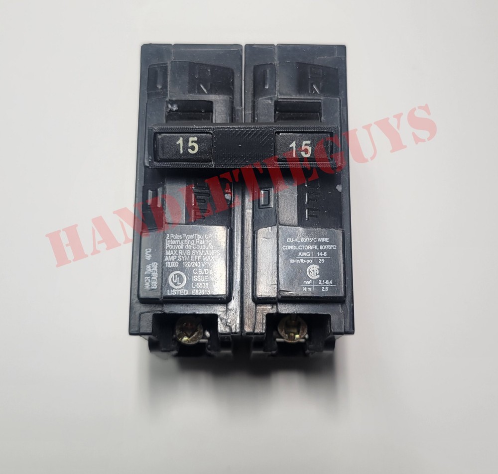 10 Pck Handle Tie Join 2 Single Pole Siemens Type BR Breakers Common Trip ECQTH3