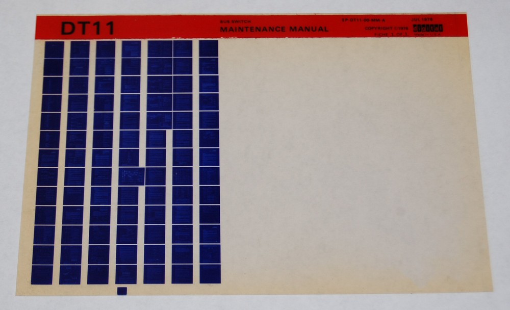 DEC DT11 Bus Switch Maintenance Manual, Microfiche