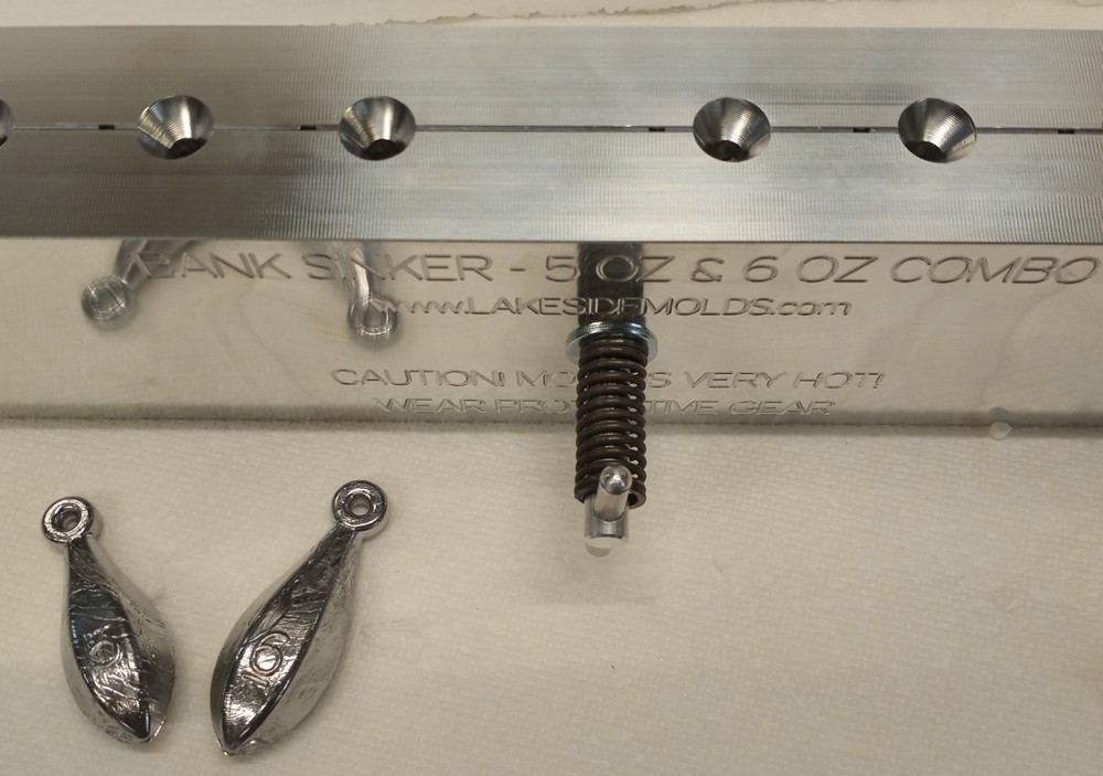 5 oz and 6 oz Bank Sinker -Combo- Production Mold