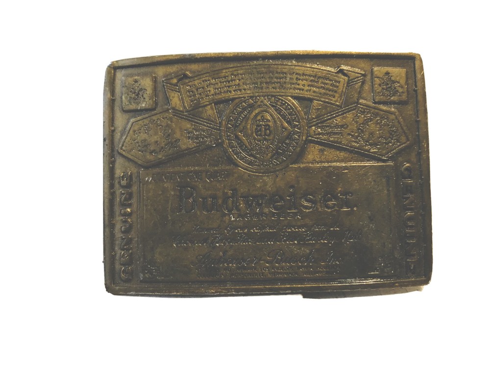 BUDWEISER Belt Buckle: Copper