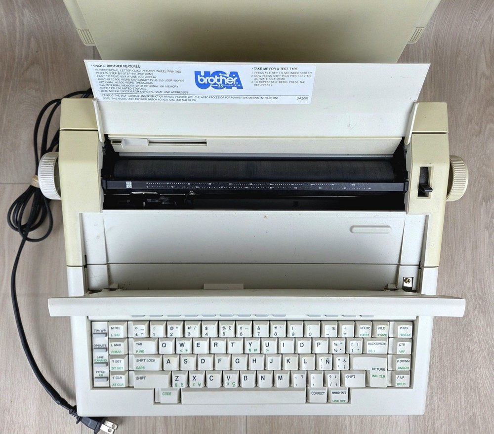 Brother WP60 Portable Word Processor Electronic Typewriter Powers On READ