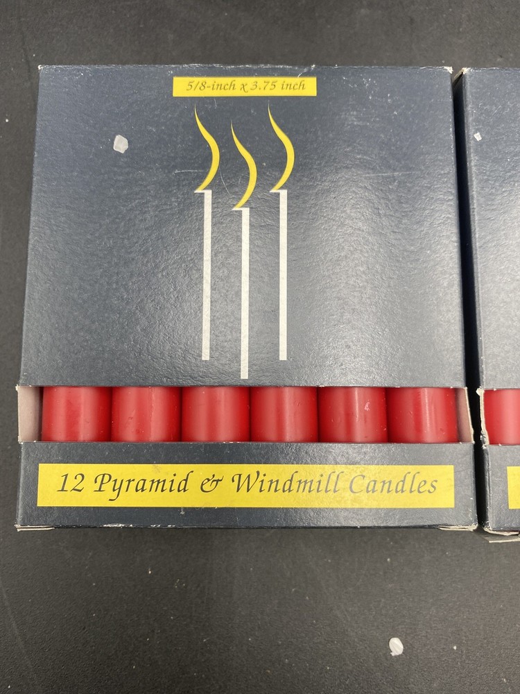 36 NIB Biedermann & Sons Inc Replacement Pyramid & Windmill Candles RED