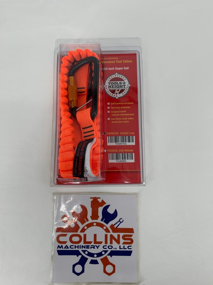 Tools@Height THUNI15SL Corded Loop Tool Tether 3/4" Super Coil 15 lb. Load Limit