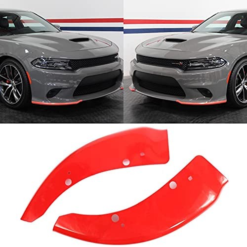 Front Bumper Lip Splitter Protector Replacement for 2015-2024 2025 Dodge Red 2