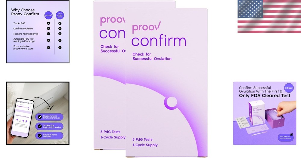 Ovulation Tracker: 10 PdG Strips for Women, Home with App Support