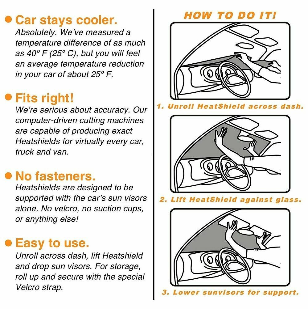 Front Windshield Sunshade Heat Shield Sun Visor Mat For 4Runner 2017-2019