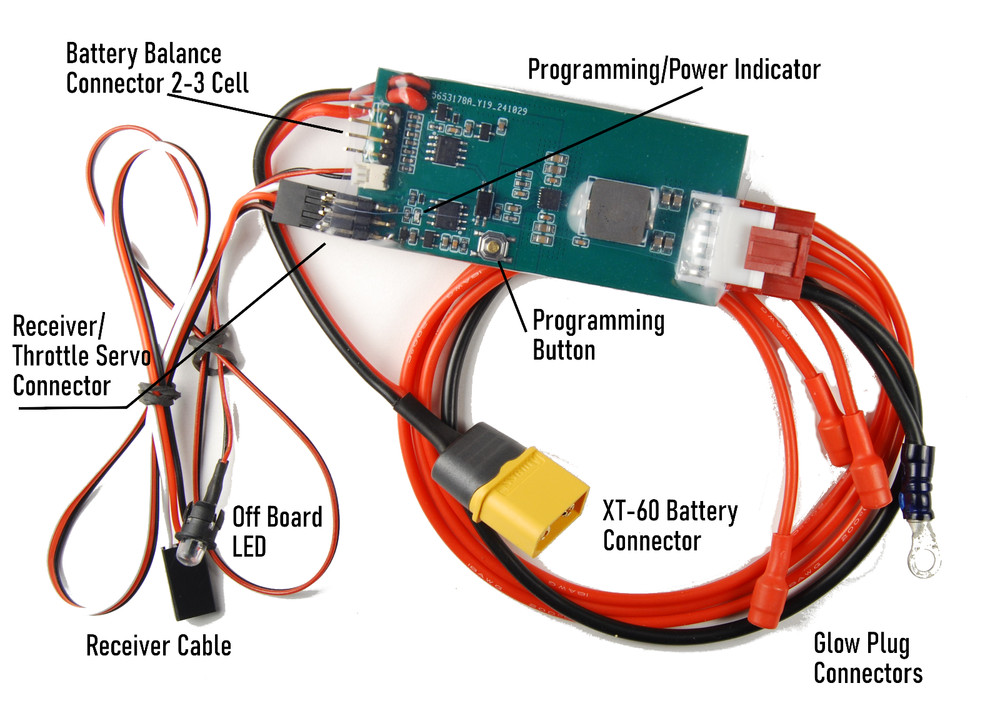 2 Cylinder Onboard Glow Plug Driver Controller - One Button Program 90 Degree