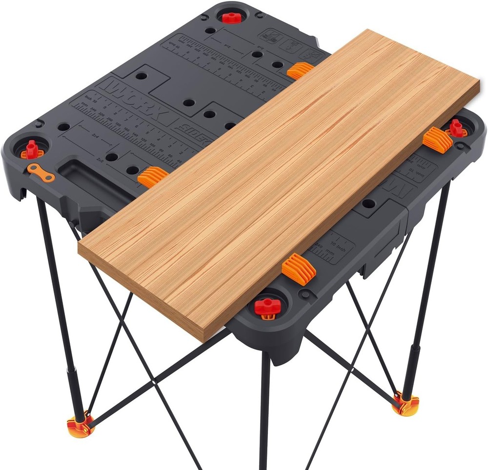 Folding Work Table, Portable All-in-one Work Bench