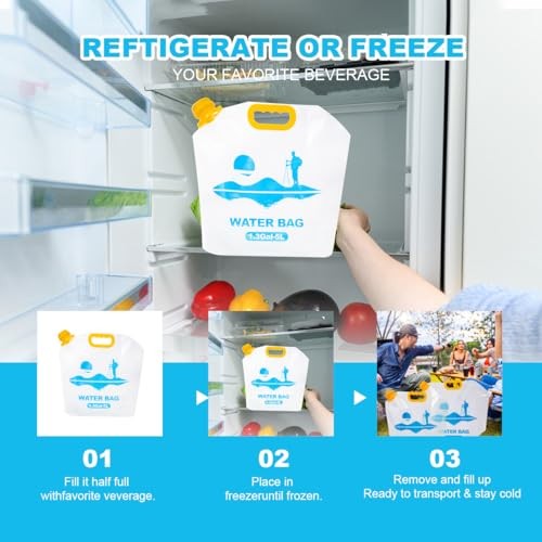 Collapsible Emergency Water Container Bag,WaterStorageCube,Flat 332.8 Ounces 2