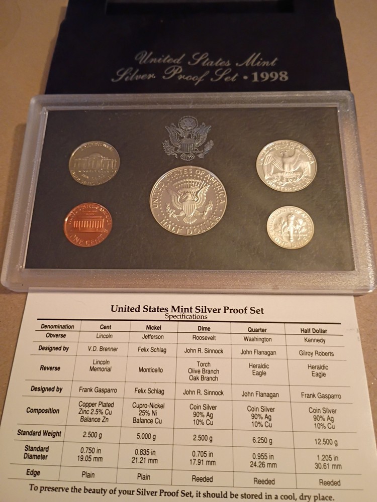 1998 US MINT SILVER PROOF SET